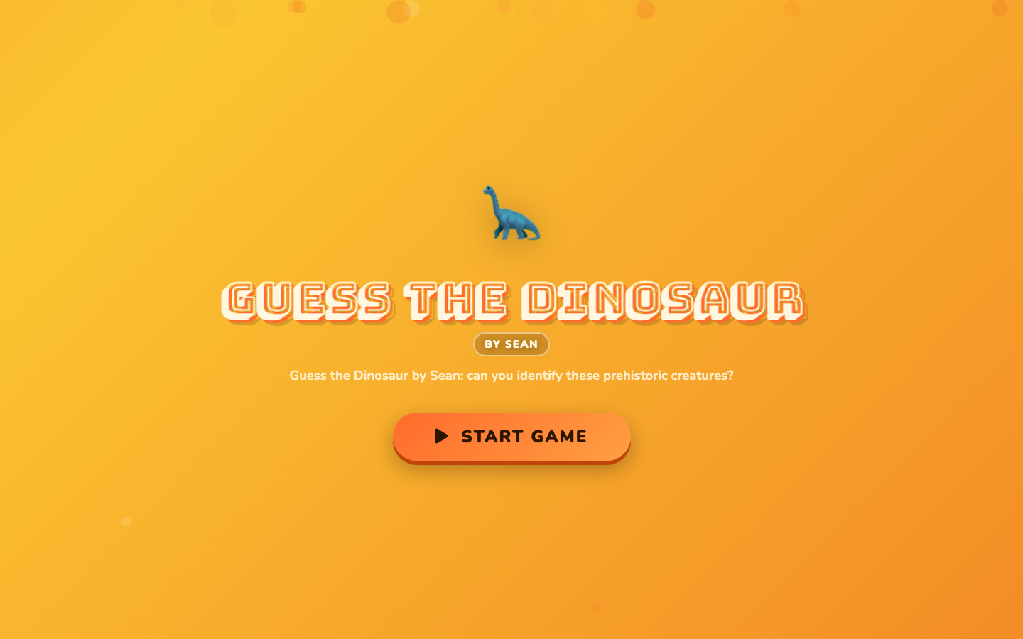 Screenshot of Guess the Dinosaur